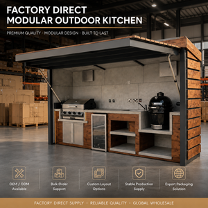 Conjunto Completo de Cocina Modular Prefabricada de Acero Inoxidable para Barbacoa con Horno, Gabinete de Cocina, Isla Impermeable, Cocina Exterior - Product Image 5