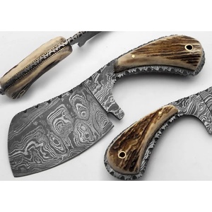 JEXMOO Custom Handmade Damascus Steel Chef Cleaver Multi-Functional <b>Twist</b> Pattern <b>Knife</b> with leather Sheath for Kitchen Use - Product Image 1