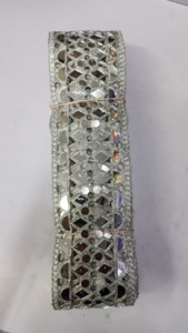 Custom Made Eco-Friendly Embroidered Organza <b>Lace</b> Trim in Single Coloured Options for Ladies Garment Enhancement in 1-1/2" Width - Product Image 5