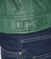Veste de moto d'hiver personnalisée pour femmes en cuir d'agneau véritable taille plus, coupe-vent, respirante, personnalisable, certifiée CE, PU