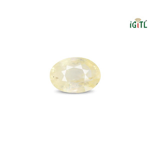 Saphir Jaune Naturel de 7,47 Carats (Pukhraj) - Pierre Précieuse Facettée Taille Émeraude - Product Image 1