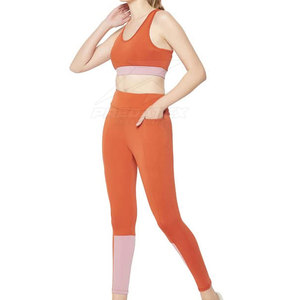 Premium Quality Solid Front Women Yoga Set Customized Colors Spandex/Polyester Material Quick Dry Breathable OEM Service - Product Image 1