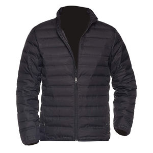 Chaqueta acolchada de invierno a la moda para hombre, ligera, transpirable, de lona, duradera, con capucha de burbujas y cremallera, prendas de vestir exteriores sólidas - Product Image 2