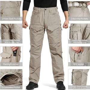 Pantalones Cargo Personalizados de Cintura Alta, 100% Algodón, Ligeros, para Invierno, Estilo Informal, para Trabajo, Lavados, para Hombre - Product Image 6
