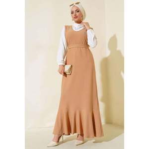 Robe chemise rayée Camel - Product Image 3