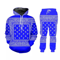 Ensemble de survêtement unisexe graphique personnalisé couleurs multiples sweat à capuche imprimé par sublimation/pantalon/costume Hip Hop Couple Streetwear survêtements de jogging