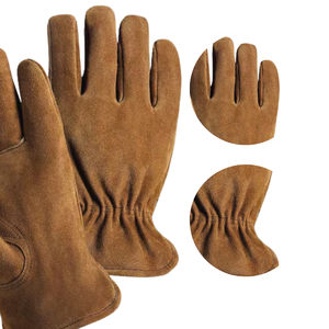 Guantes de Conducción de Invierno de Cuero Marrón Dividido, Forro de Lana en el Pulgar, Transpirables, Ecológicos, Cálidos, Duraderos, Flexibles y Cómodos - Product Image 3