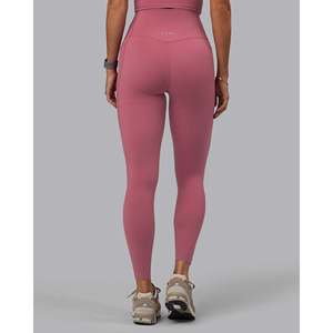 Elixir Ultra High-Rise Full Length Yoga <b>Leggings</b> with Pockets-Mauve Haze Tie Dye <b>Thermal</b> Nylon Spandex XL - Product Image 4