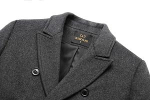 เสื้อโค้ทกันลมสำหรับผู้ชาย แขนยาว ผลิตจากผ้าโพลีเอสเตอร์ผสมฝ้าย น้ำหนักเบา เป็นมิตรกับสิ่งแวดล้อม เหมาะสำหรับฤดูหนาว ปกเสื้อแบบปกแหลม ติดกระดุมแถวเดียว ระบายอากาศได้ดี - Product Image 6