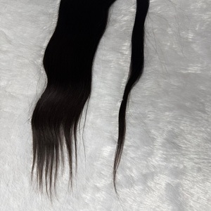 100% réel Remy indien Extension de cheveux Clip-In queue de cheval tissage Texture ondulée simple cheveux dessinés extrémités - Product Image 3