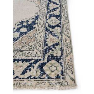 Vintage Ivory Wool Hand Knotted Rug Pae-804 Medallion for Home Hallway Rectangular 3D Technique Room <b>Carpet</b> Jaipur Rugs US - Product Image 4