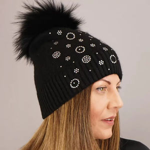 Bonnets Casquettes Chapeaux OEM 100% pur cachemire uni tricot de laine à revers Bonnets d'hiver avec logo personnalisé Processus du fabricant Impex - Product Image 6