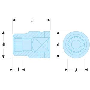 Llaves de Impacto Facom de 3/4'' con Punta de 12 Puntas, Métricas, Producto de Alta Calidad, Categoría: Llaves - Product Image 3
