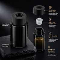 Diffuseur d'arômes de luxe pour voiture, couvercle en bois naturel massif, flacon en verre brillant, réutilisable, parfum longue durée pour voiture et maison
