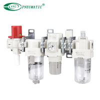 Unité FRL (Filtre, Régulateur, Lubrificateur) AC3000-02 G1/4" pour traitement pneumatique avec manomètre AC3000-01 1/8"