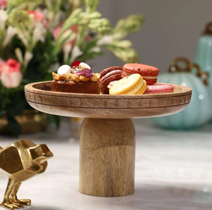 Manufacture Wooden Cake Stand Customized Wood Bakeware tools <b>Gadgets</b> Handmade Wood Cake Stand - Product Image 5
