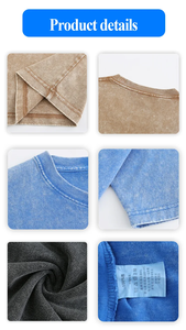 เสื้อยืดผู้ชายผ้าฝ้าย100% 240กรัมฟอกสีได้ - Product Image 6