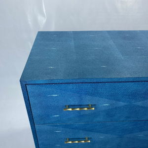 Moderno 6-cajón Faux Shagreen tocador ajustable mesita de noche muebles para dormitorio sala de estar plegable uso doméstico saludable - Product Image 5