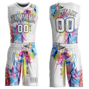 Uniformes de baloncesto hechos a medida de alta calidad 2025, ropa deportiva transpirable al por mayor, camiseta de baloncesto de nuevo diseño en blanco baja - Product Image 1
