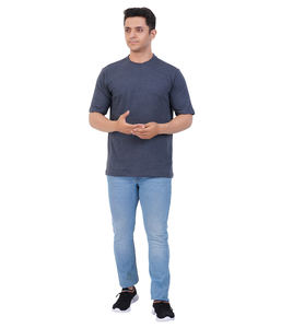 T-shirt à col rond pour hommes Streetwear vente en gros 100% coton dans différentes méthodes d'impression et matériaux en stock à vendre - Product Image 3