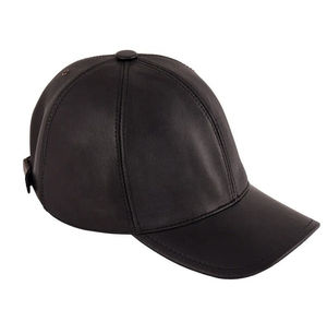 Casquettes de baseball en cuir personnalisées de haute qualité à 6 panneaux avec logo brodé en 3D Casquettes de baseball en cuir de sport OEM pour tenue décontractée - Product Image 6