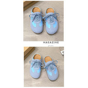 Pantuflas de Media Caña con Suela Gruesa y Punta Cerrada, Estilo Retro 2025, para Mujer, para Caminar al Aire Libre, Pantuflas Fáciles de Poner para Primavera y Otoño - Product Image 4