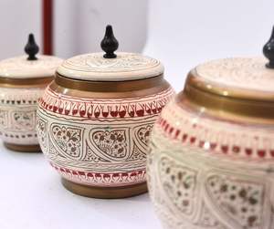 ชุดโหลใส่ขนมลายศิลปะงานเคลือบเงา, โหลใส่ขนมไม้ลายศิลปะงานเคลือบเงา, กล่องใส่ขนมไม้ - Product Image 6