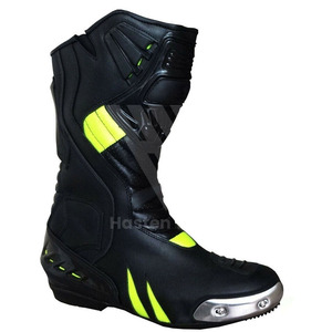 Customized Logo Embroidery/Printing Men's Sportswear Motorbike Shoes Hot Selling New Motorcycle Comfortable Biker Leather <b>Boots</b> - Product Image 5