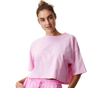 เสื้อยืดเอวลอยตามสั่งของผู้หญิงเสื้อยืดแขนสั้น100% ระบายอากาศแห้งเร็วสไตล์ลำลองสำหรับฤดูร้อน - Product Image 1