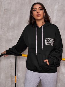 Conjunto de pantalones de chándal y Sudadera con capucha recortada para mujer, ropa de calle, chándales acampanados de dos piezas de cintura alta para mujer - Product Image 5