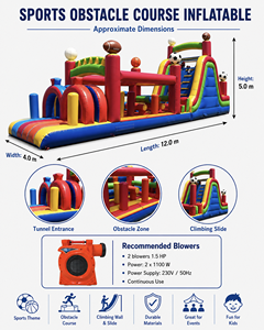 สนามเด็กเล่นเป่าลมขนาดใหญ่ 12x3.5x4 เมตร - สไลเดอร์เป่าลม PVC สำหรับมืออาชีพ - ได้มาตรฐานยุโรป - Product Image 3