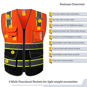 Vêtements réfléchissants de protection pour les travailleurs gilet de sécurité de travail visibilité fiable porter pour des conditions difficiles gilet de sécurité de travail - Product Image 3
