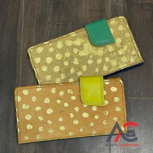 2025 gros femmes crédit porte-carte filles portefeuilles porte-monnaie haute qualité à la main métallique imprimé léopard en cuir portefeuille - Product Image 1