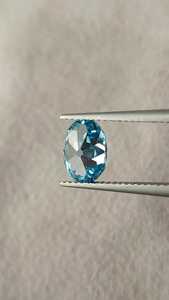 Diamante cultivado en laboratorio de 1.50 quilates, de mina antigua, ovalado, de color azul intenso, para la fabricación de anillos, certificado por IGI, fabricante de diamantes sueltos en India. - Product Image 3
