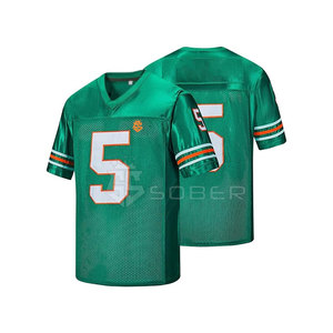 Maillot de football américain de haute qualité, directement de l'usine, 100% polyester, respirant, séchage rapide, couleur personnalisée, nom de l'équipe, tailles plus grandes - Product Image 1