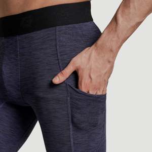 GA Navy <b>Compression</b> Pants for <b>Men</b> Gym Workout <b>Leggings</b> - Product Image 6