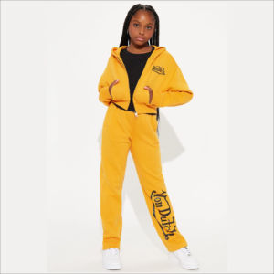 Los chándales de algodón 100% más vendidos para niños, ropa diaria personalizada, conjunto de 2 piezas para niños y niñas, MOQ al por mayor para invierno - Product Image 4