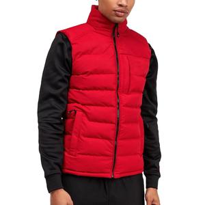 Chaleco acolchado sin mangas para hombre, chaqueta acolchada de lona revestida ligera con cremallera en la parte delantera, cuello levantado, estilo Formal en capas - Product Image 4