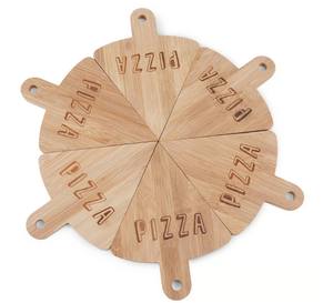 ถาดเสิร์ฟไม้ทรงกลมพร้อมขอบดีไซน์เนอร์สำหรับเสิร์ฟอาหารเคลือบด้วยผงสำเร็จรูป - Product Image 5