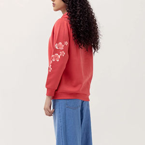 Venta al por mayor de algodón de primera calidad pulóver con capucha para las mujeres logotipo personalizado de punto transpirable largo con capucha ropa de calle para el invierno - Product Image 6