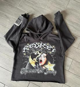 Sweat à capuche 100% coton pour hommes, polaire d'hiver avec ourlet brut et motif de lettres, meilleures ventes, Offre Spéciale en taille XS - Product Image 4