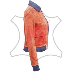 แจ็คเก็ตหนังกลับผู้หญิงรุ่นใหม่มาแรง สไตล์สตรีทแวร์สั่งตัดได้ ระบายอากาศดี ขายดี - Product Image 3