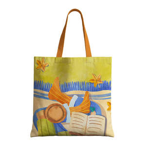 Bohemian Style Canvas Tote <b>Bag</b> with Zipper Closure Lightweight & Versatile Customizable Size Multi-Use for Daily Shopping Travel - Product Image 5