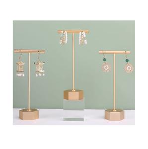 Soporte de exhibición de pendientes de latón, joyería de moda - Product Image 2