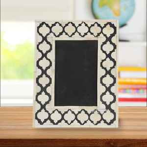 Marco de Fotos Étnico con Incrustaciones de Hueso, Ecológico y Hecho a Mano |   Marco Decorativo Artístico para Mesa, para Uso en el Hogar, Oficina y Galería - Product Image 3