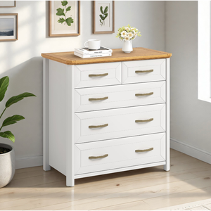 Commode basse scandinave Stoven à 5 tiroirs - Product Image 1