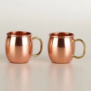 Mug martelé en cuivre de style américain plaqué cuivre et poli fait à la main en cuivre antique Mule de Moscou en vrac - Product Image 2