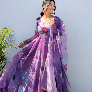 LATEST DESIGNER <b>ORGANZA</b> TABY <b>SILK</b> GOWN WITH DUPATTA - Product Image 1