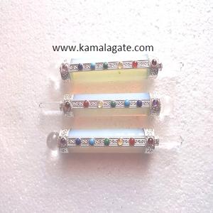 Vente en gros Bâton de guérison à sept chakras Agate naturelle Labrodolite Pierre semi-précieuse artisanale en vente - Product Image 6