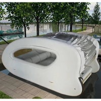Bateau électrique gonflable conçu avec du PVC résistant, des sièges amovibles et un stockage plus frais
